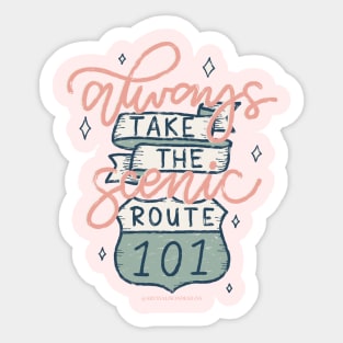 Take the scenic route Sticker